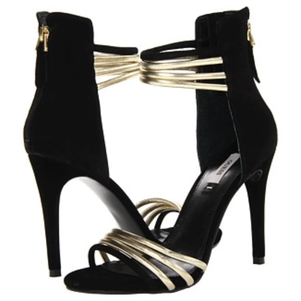 NEW GUESS Chanta - Blk Multi Suede Shoes SZ 9